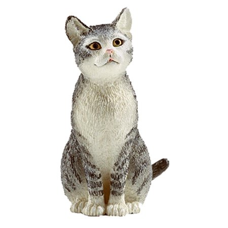 SCHLEICH Schleich 13771 Cat Sitting Figurine; Black & White 197735